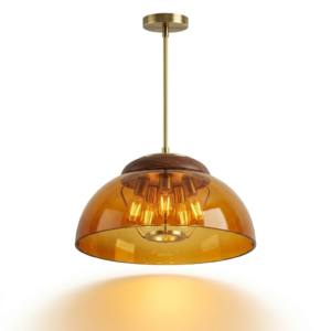 Amber Glass Hanging Pendant