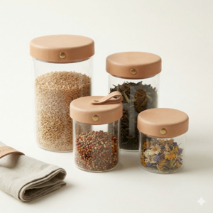 Glass Storage Jar Set